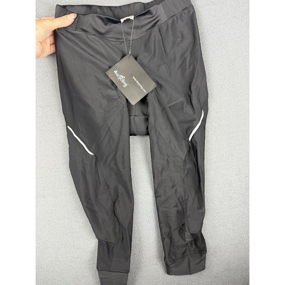 NWT 4ucycling Black White Padded Capri Cycling Pants Size Medium MSRP $49